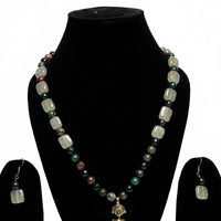Tribal Musician Pendant Beaded Necklace Set