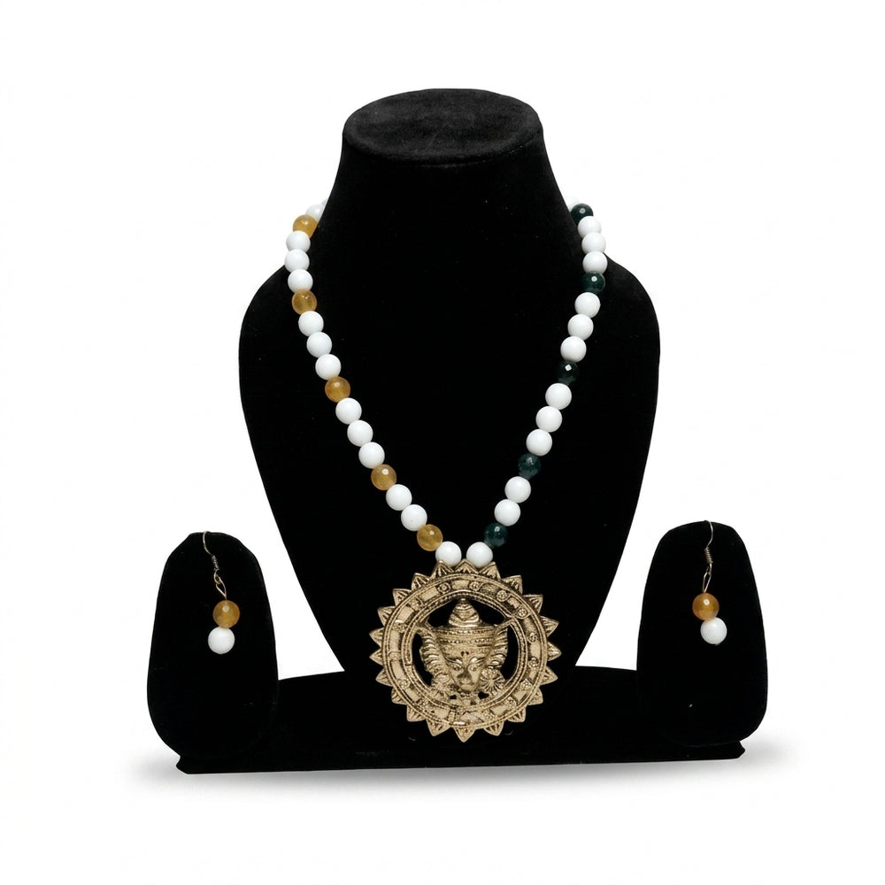 Divine Maa Shakti Beaded Necklace Set