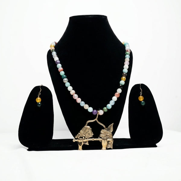 Radha Krishna Beaded Necklace Set