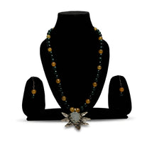 Sunburst Stone Pendant Necklace Set