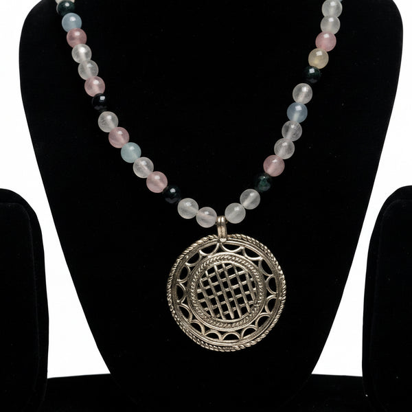Handcrafted Floral Mandala Necklace Set