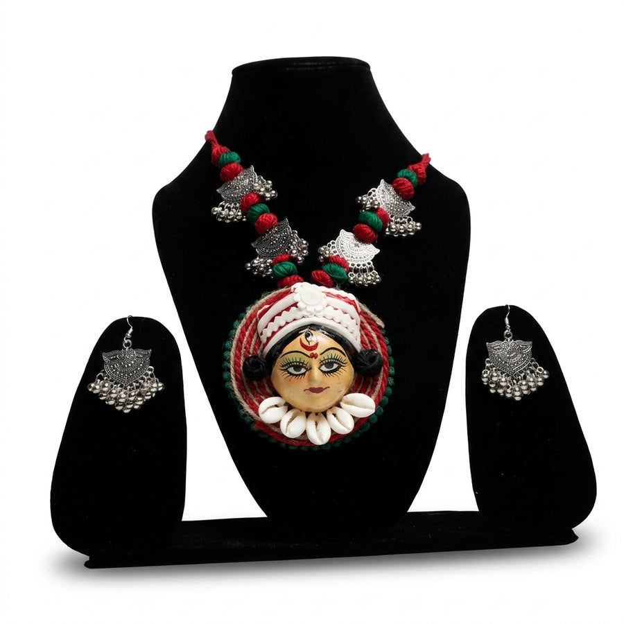 Durga Folk Art Necklace Set