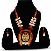 Divine Maa Durga Cowrie Shell Necklace Set