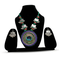 Handmade Peacock Feather Jewellery Set