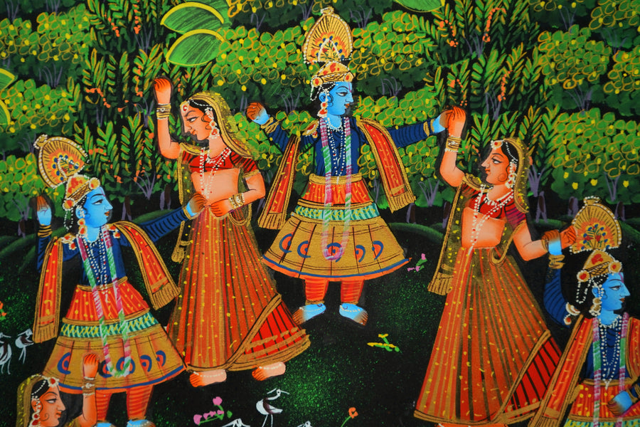 Raas Chakra of Radha & Krishna– Pichwai Painting