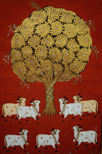 Kamdhenu Grove – Pichwai Painting