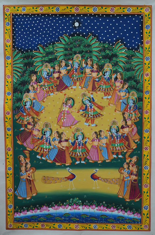 Radhe Krishna and Gopi – Pichwai Painting