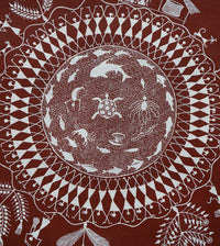 Nature Circle - Warli Paper Painting