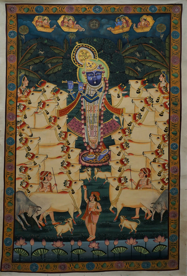 Shridhar in Nidhivan – Antique Pichwai Painting
