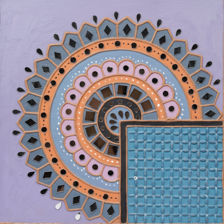 Square Harmony Lippan Mirror Wall Art