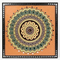 Square Mandala Lippan Mirror Wall Art