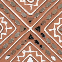 Square Folk Lippan Mirror Wall Art