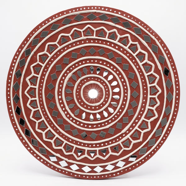 Sacred Earth Mandala Lippan Mirror Wall Art