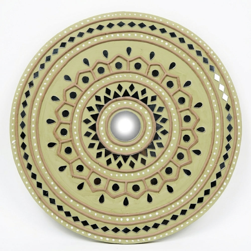 Radiant Mandala Lippan Mirror Wall Art