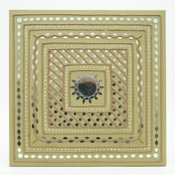 Sacred Sun Square Lippan Mirror Wall Art