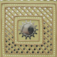 Sacred Sun Square Lippan Mirror Wall Art