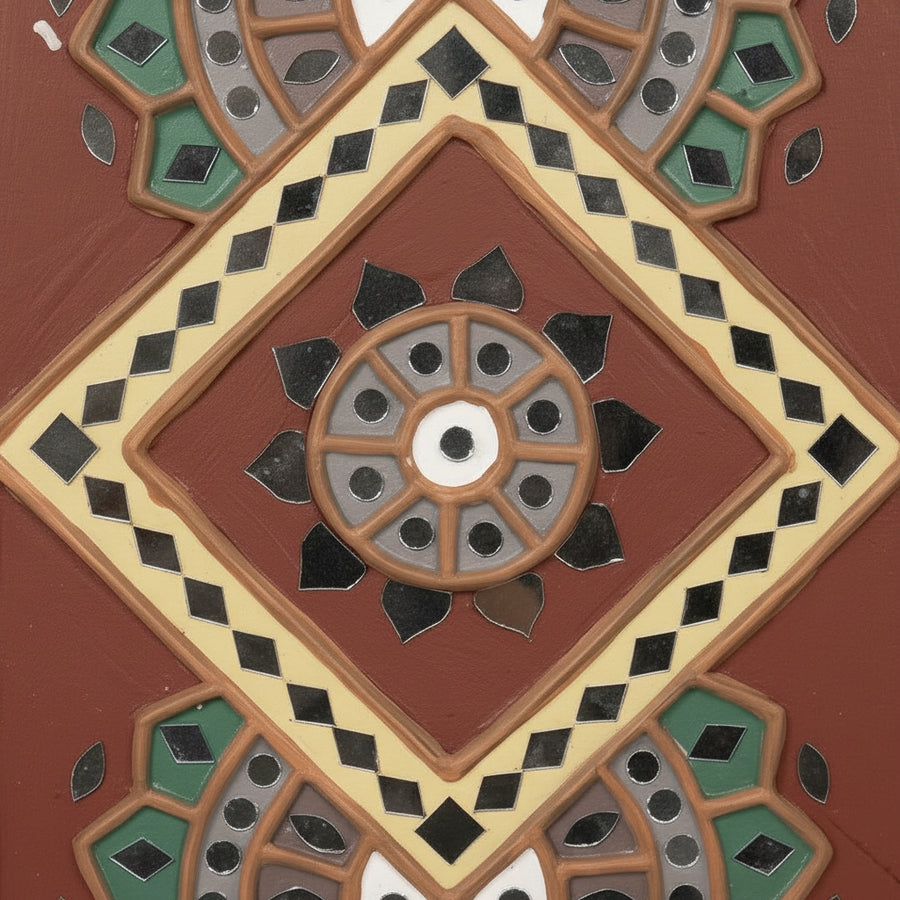 Geometric Heritage Lippan Mirror Wall Art