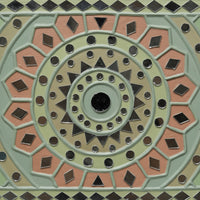 Sage Green Mandala Lippan Mirror Wall Art