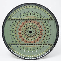 Sage Green Mandala Lippan Mirror Wall Art