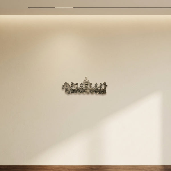 Peacock Boat Wall Hanging – Dhokra Metal Art