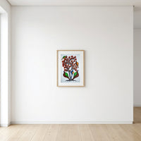 Flowering Tree & Birds – Gond Paper Painting