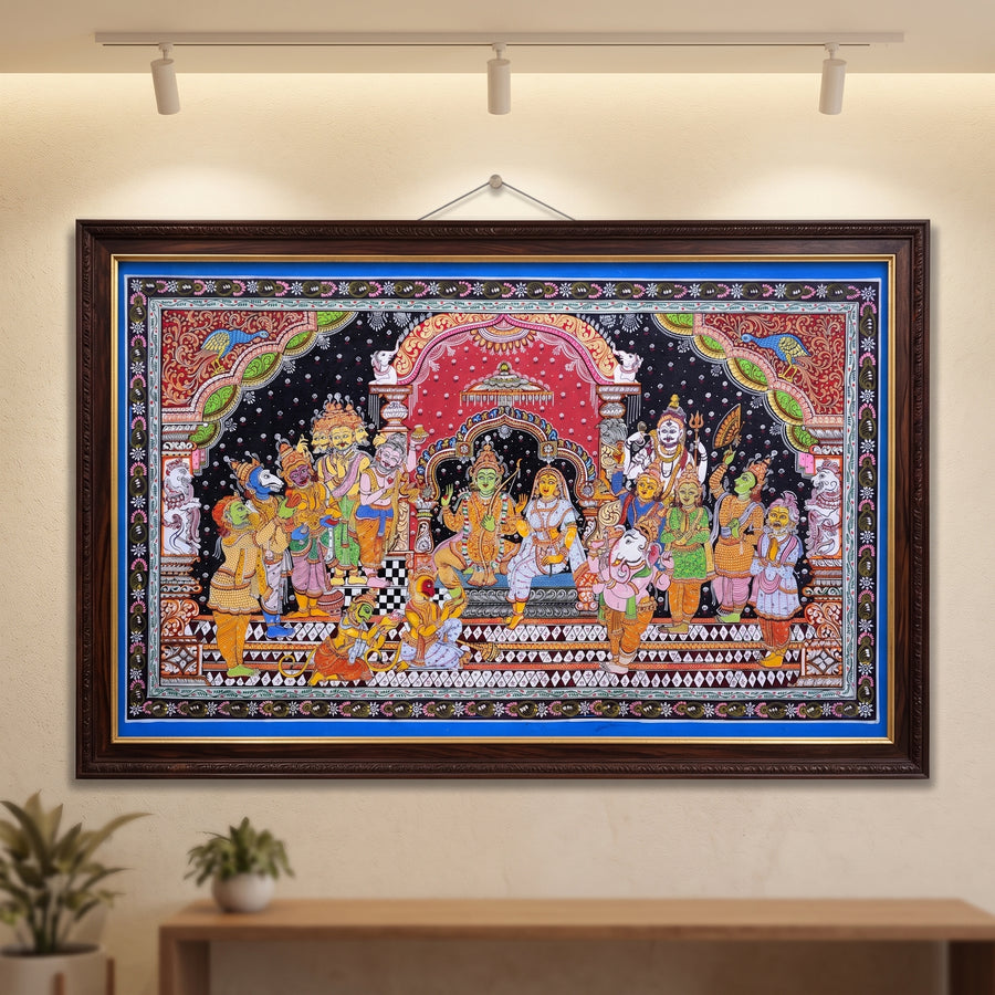 Sita Ram Darbar – Pattachitra Painting