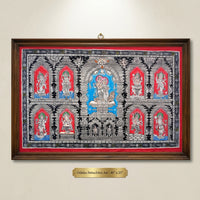Radha Krishna with Dashavatara – Pattachitra Painting