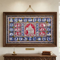 Kandara Hathi and Krishna Leela – Pattachitra Painting