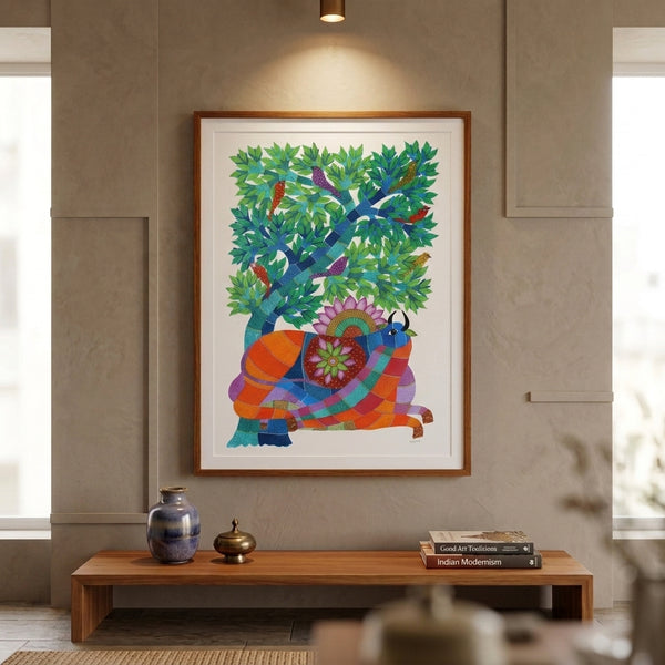 The Spirit of the Forest – Gond Paper Painting