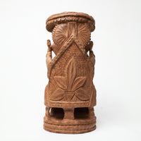 Lord Ganesha Beneath the Sacred Canopy – Wooden Carved Sculpture