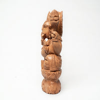 Divine Lord Ganesha – Wooden Carved Sculpture