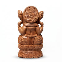 Divine Lord Ganesha – Wooden Carved Sculpture