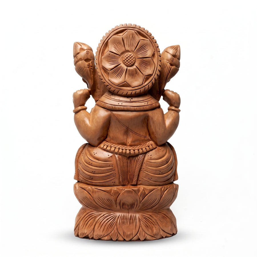 Divine Lord Ganesha – Wooden Carved Sculpture