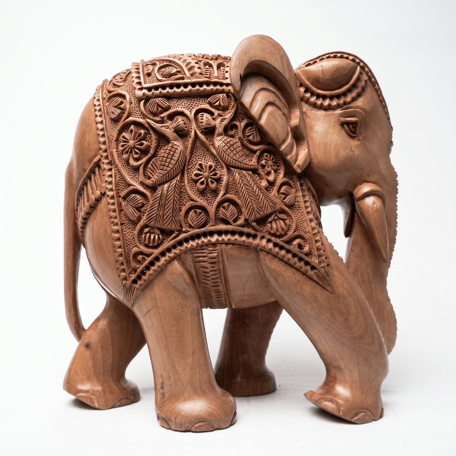 Majestic Elephant – Wooden Handcarved Sculpture