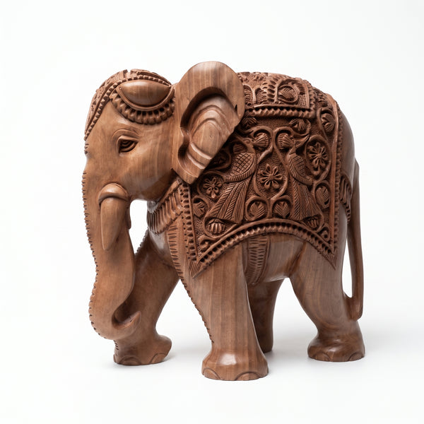 Majestic Elephant – Wooden Handcarved Sculpture