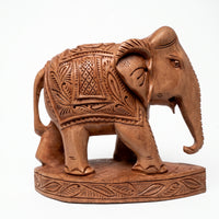 Royal Carved Elephant (Set of 2) – Wooden Sculpture