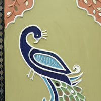 Peacock Elegance Lippan Mirror Wall Art