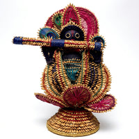 Handmade Dhaana Craft Krishna Idol – Paddy Craft