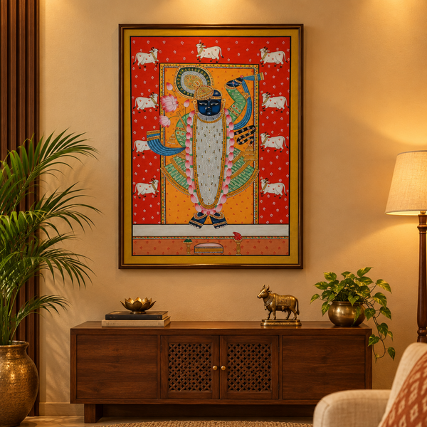 Shrinathji with Sacred Cows(ii) – Pichwai Painting