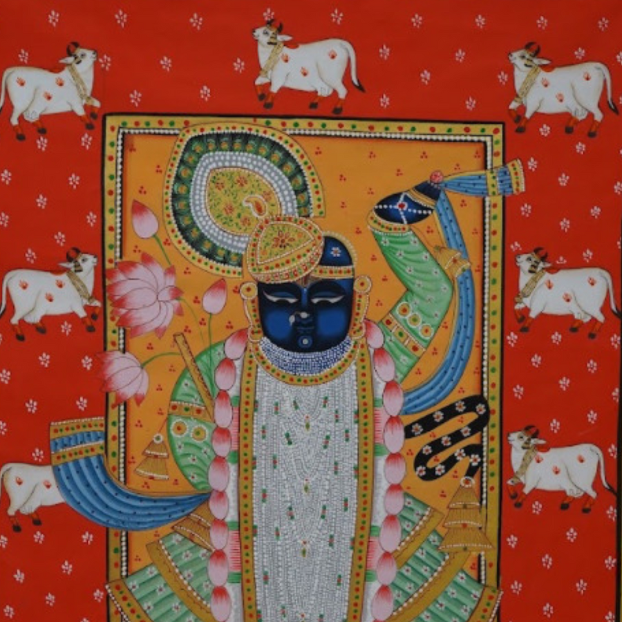 Shrinathji with Sacred Cows(ii) – Pichwai Painting