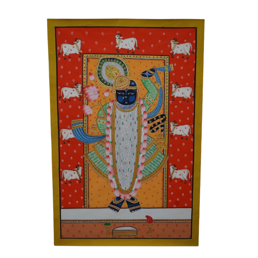 Shrinathji with Sacred Cows(ii) – Pichwai Painting