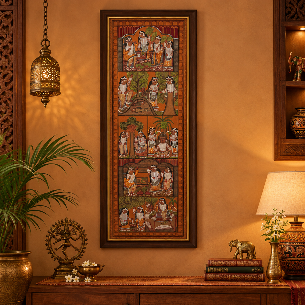 Lord Krishna – Kalighat Painting