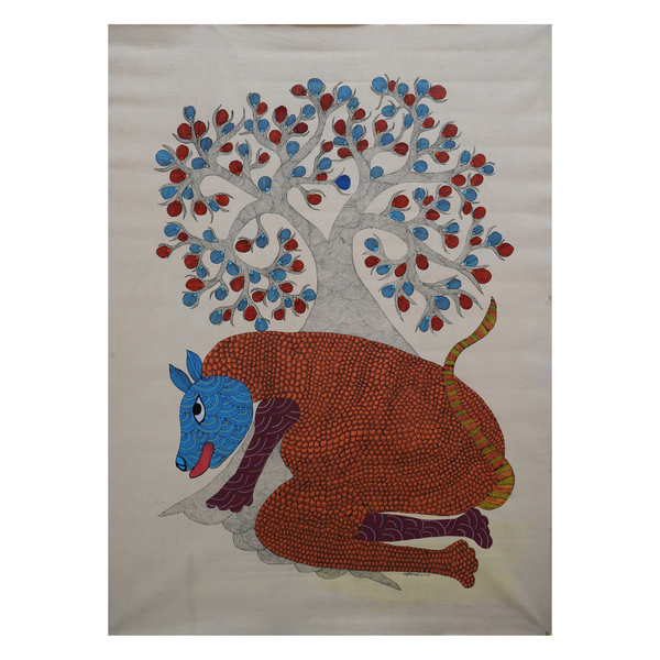 Bull and Tree – Canvas Painting