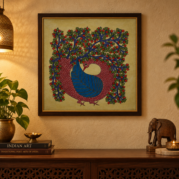 Nature's Embrace – Gond Canvas Painting