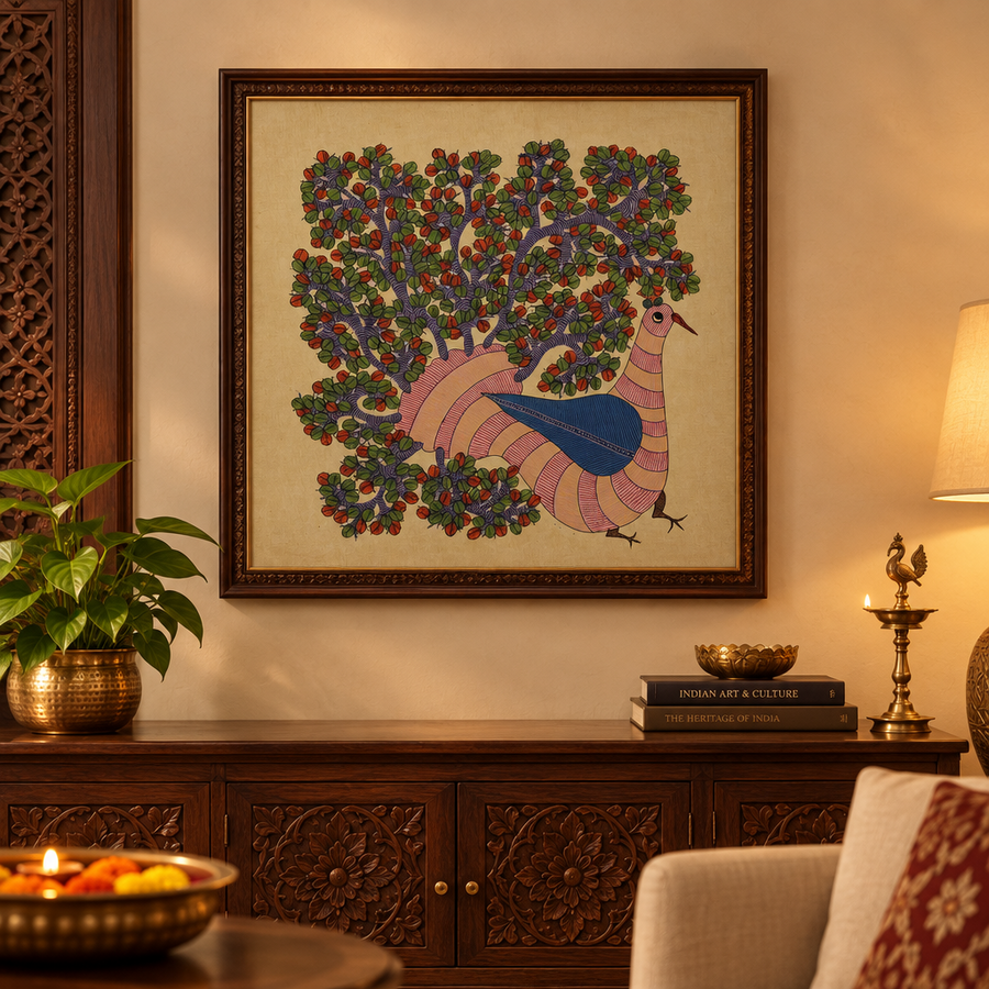 Wings of Life – Gond Canvas Painting