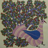 Wings of Life – Gond Canvas Painting