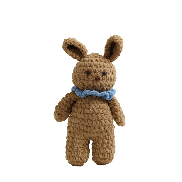 Cocoa Bunny – Blue Scarf Handmade Art