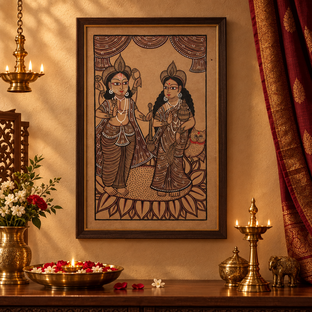 Lakshmi Narayan2 – Kalighat Painting