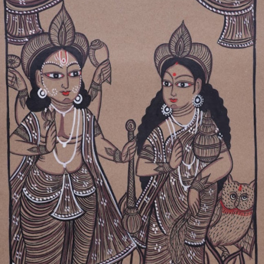 Lakshmi Narayan2 – Kalighat Painting