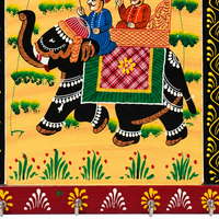 Majestic Elephant Key Hook – Rajasthani Miniature Painting